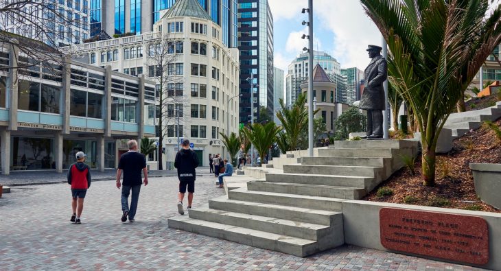 Freyberg Place palm tree & stairs